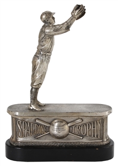 1931 Vintage Spalding “The Fielder” Figural Baseball Trophy 